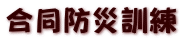 合同防災訓練